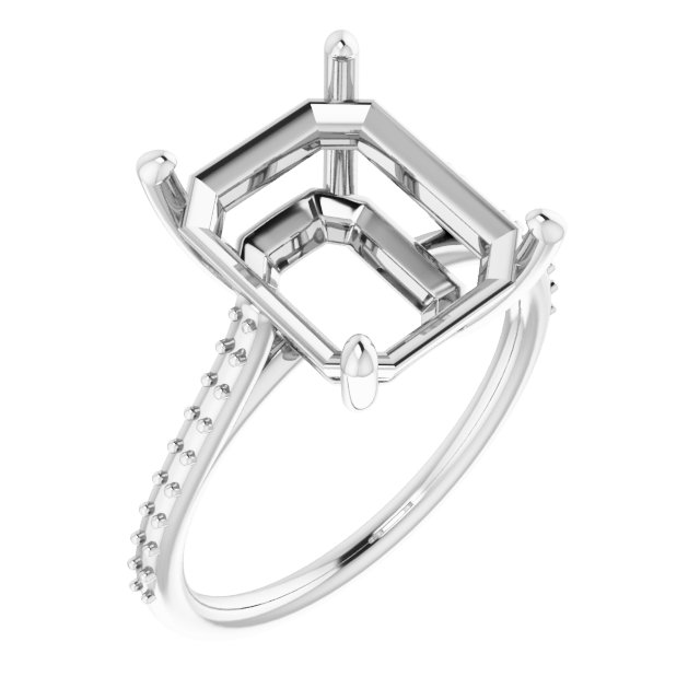 Accented Cathedral-Style Ring