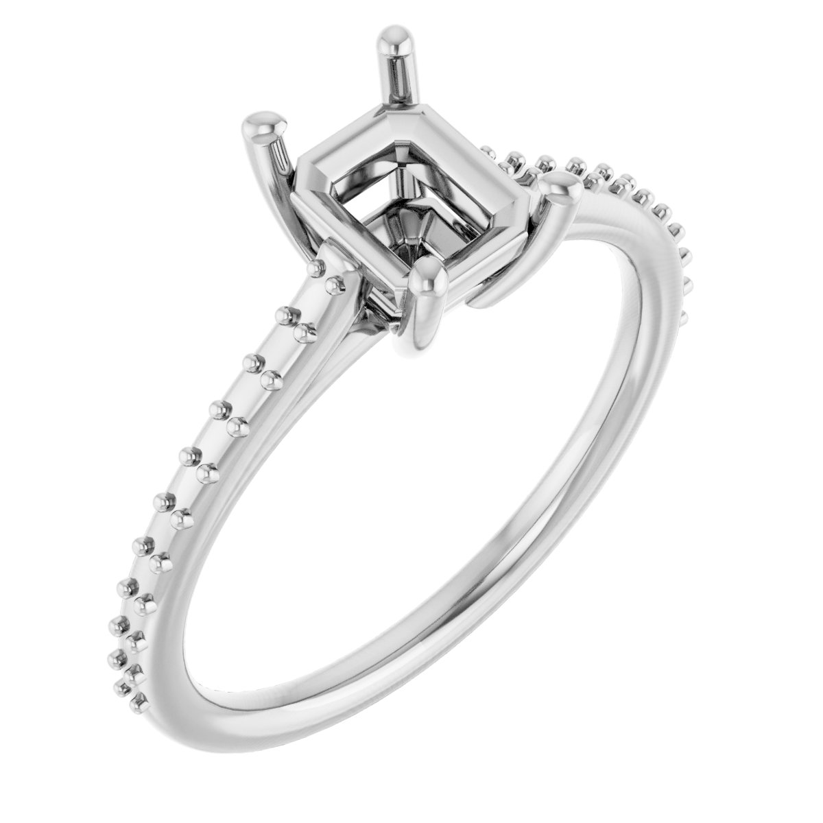 Accented Cathedral-Style Ring