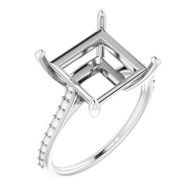 Accented Cathedral-Style Ring