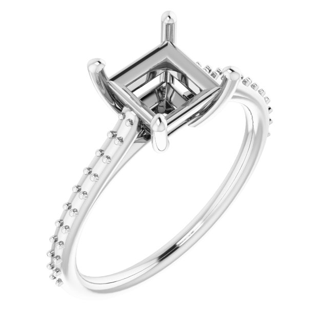 Accented Cathedral-Style Ring
