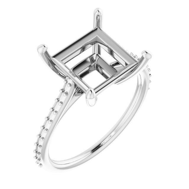 Accented Cathedral-Style Ring