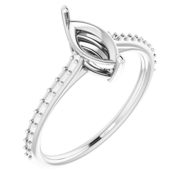 Accented Cathedral-Style Ring