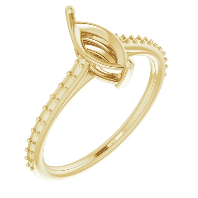 Accented Cathedral-Style Ring