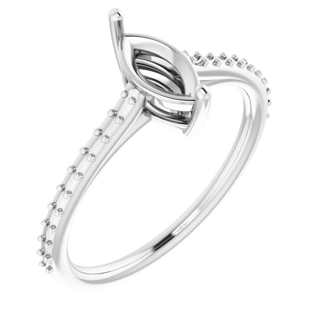 Accented Cathedral-Style Ring
