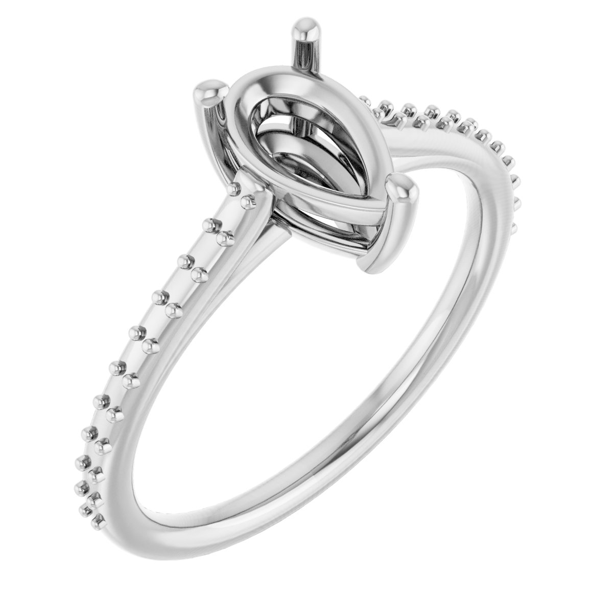Accented Cathedral-Style Ring