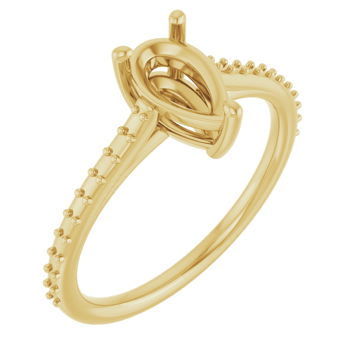 Accented Cathedral-Style Ring
