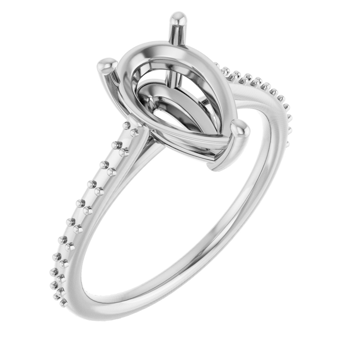 Accented Cathedral-Style Ring