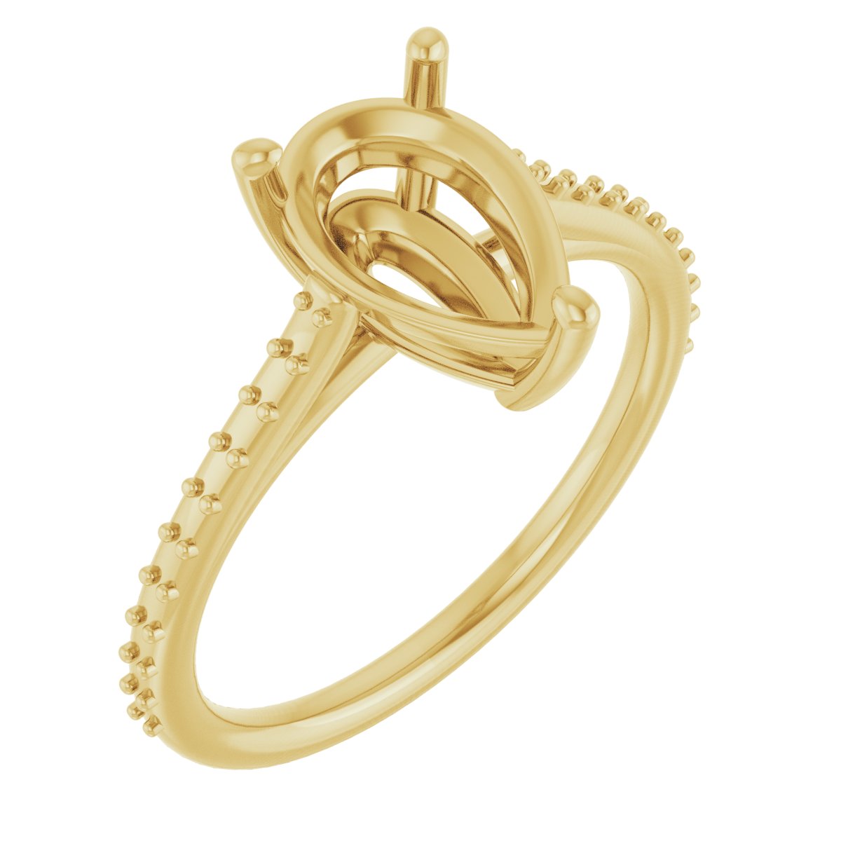 Accented Cathedral-Style Ring