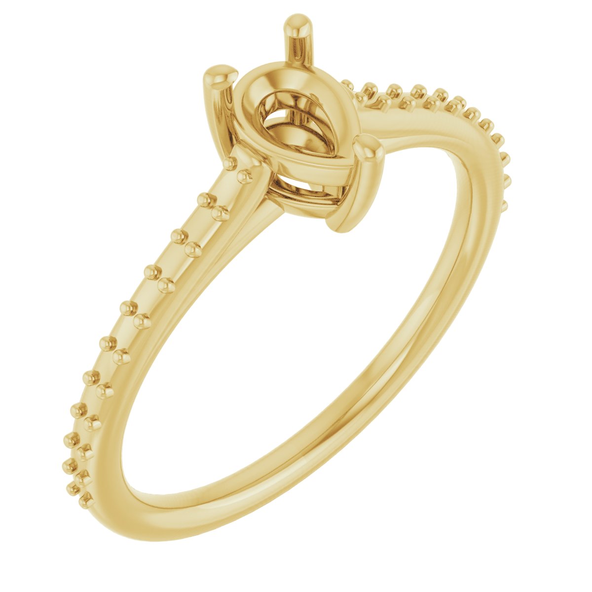 Accented Cathedral-Style Ring