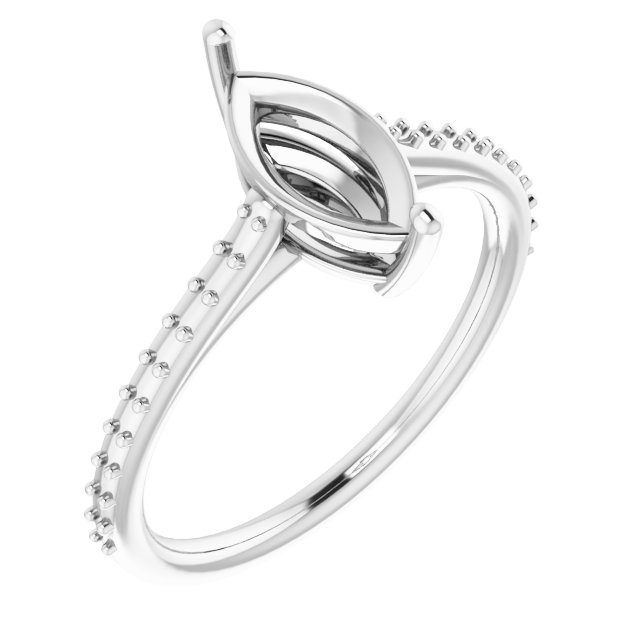 Accented Cathedral-Style Ring