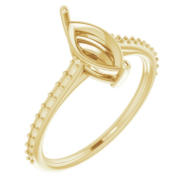 Accented Cathedral-Style Ring