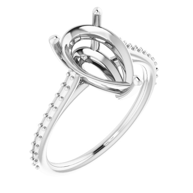 Accented Cathedral-Style Ring