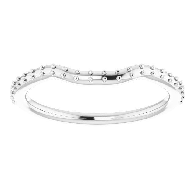 Band Mounting for 8x6 mm Pear Ring view 3