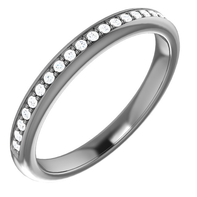 14K White .125 CTW Diamond Band for 6.5 mm Square Ring Ref 11667782
