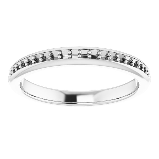 14K White 1/8 CTW Diamond Band for 6 mm Square Ring