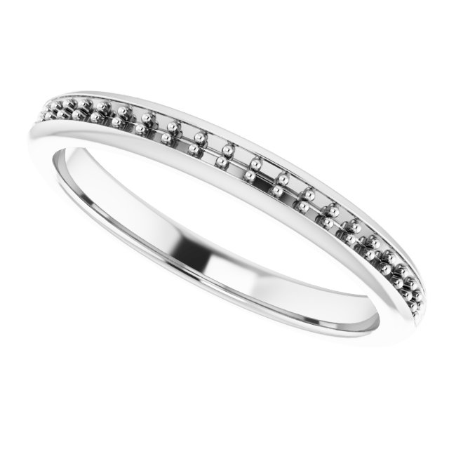 14K White 1/8 CTW Diamond Band for 6 mm Square Ring