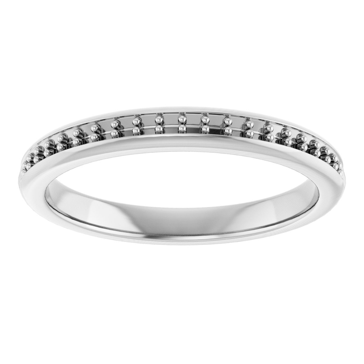 14K White 1/8 CTW Diamond Band for 6 mm Square Ring