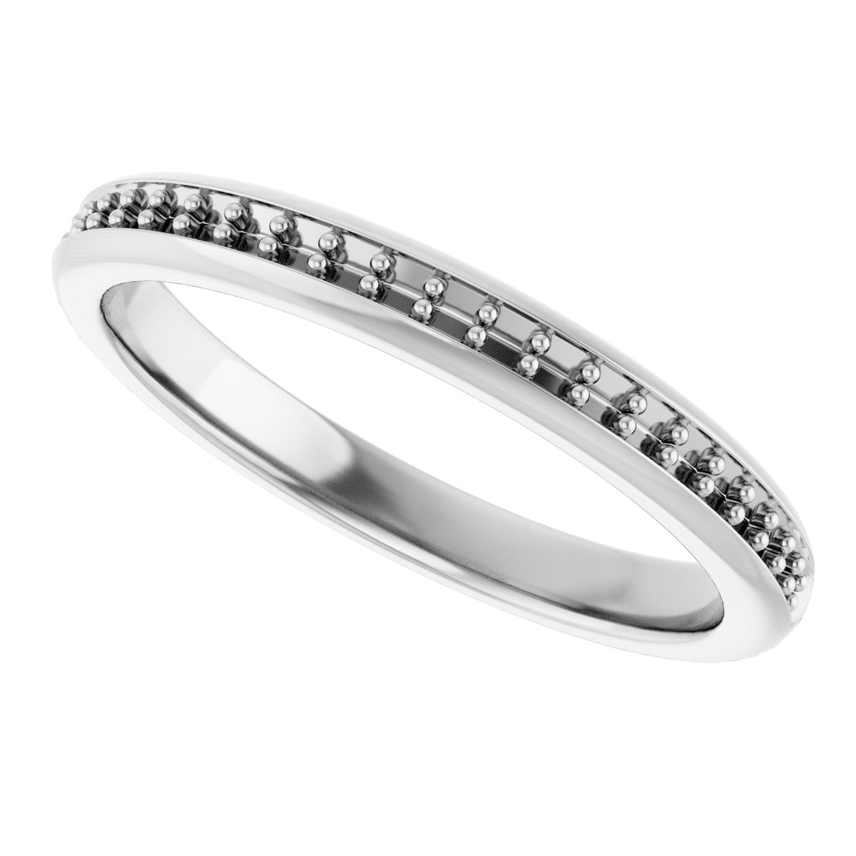 14K White 1/8 CTW Diamond Band