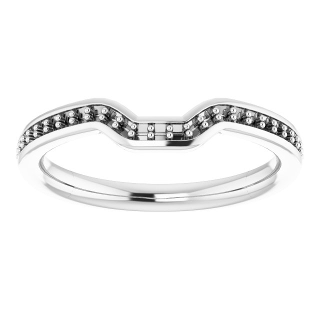 Band Mounting for 7x5 mm Emerald Ring view 3