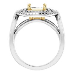 Double Halo-Style Engagement Ring 