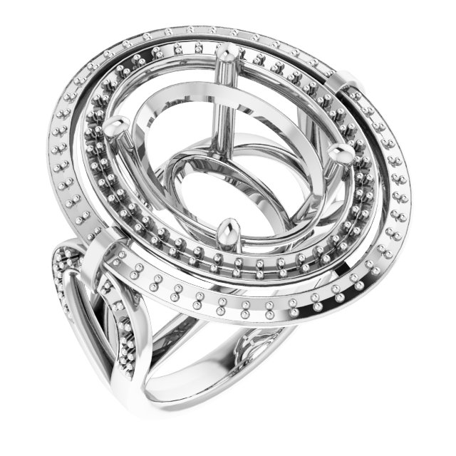 Double Halo-Style Engagement Ring