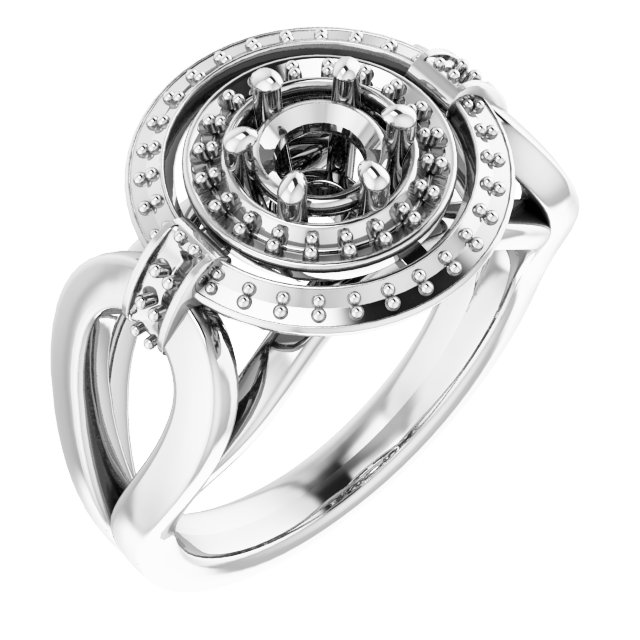Double Halo-Style Ring