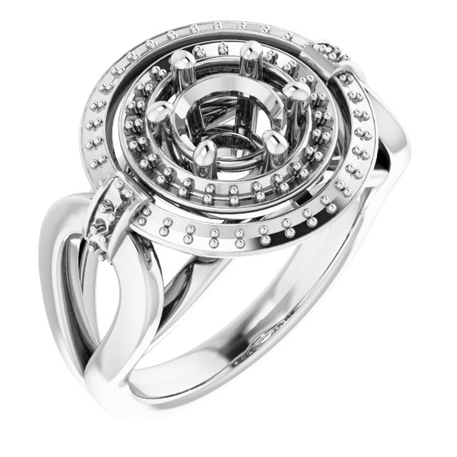 Double Halo-Style Ring