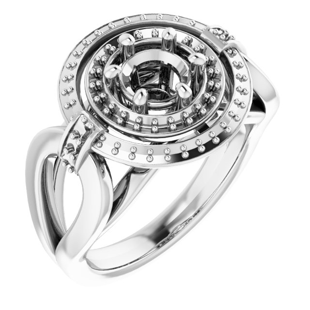 Double Halo-Style Ring