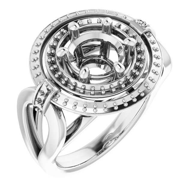Double Halo-Style Ring