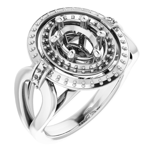 Double Halo-Style Ring