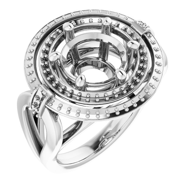Double Halo-Style Ring
