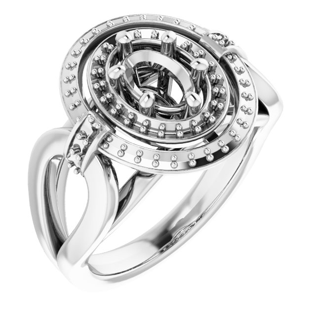 Double Halo-Style Ring
