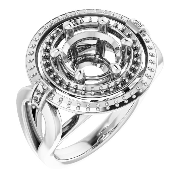Double Halo-Style Ring