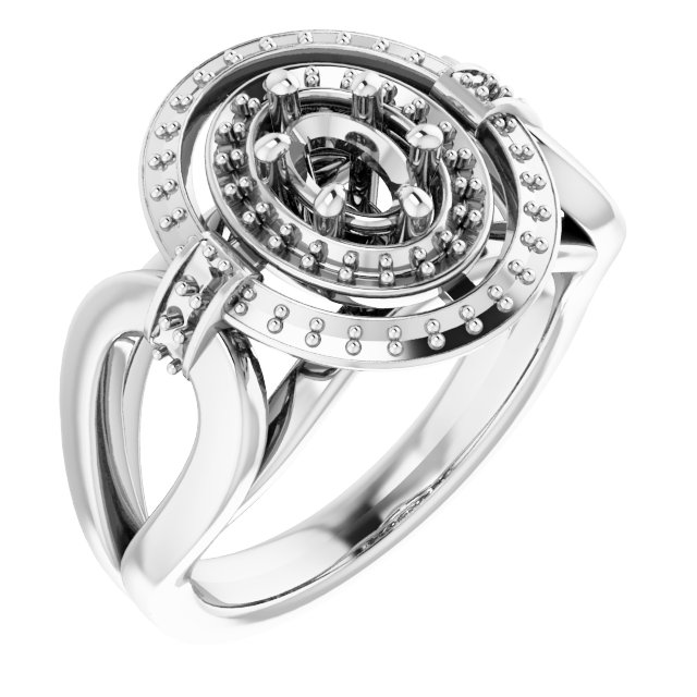 Double Halo-Style Ring