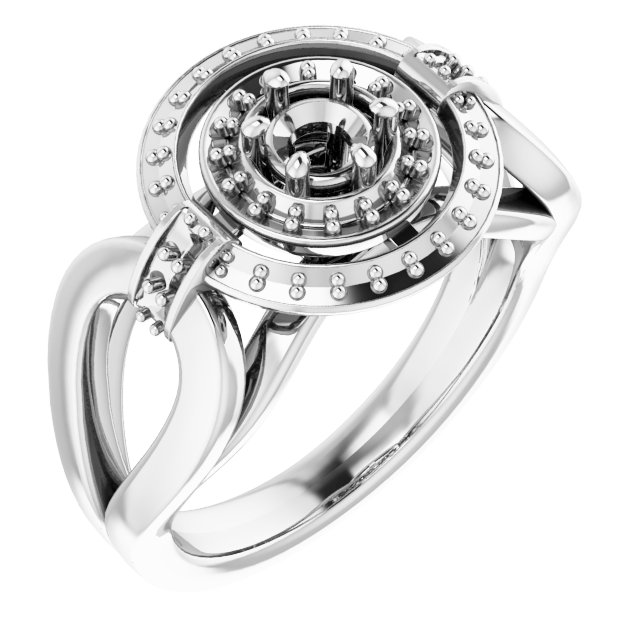 Double Halo-Style Ring