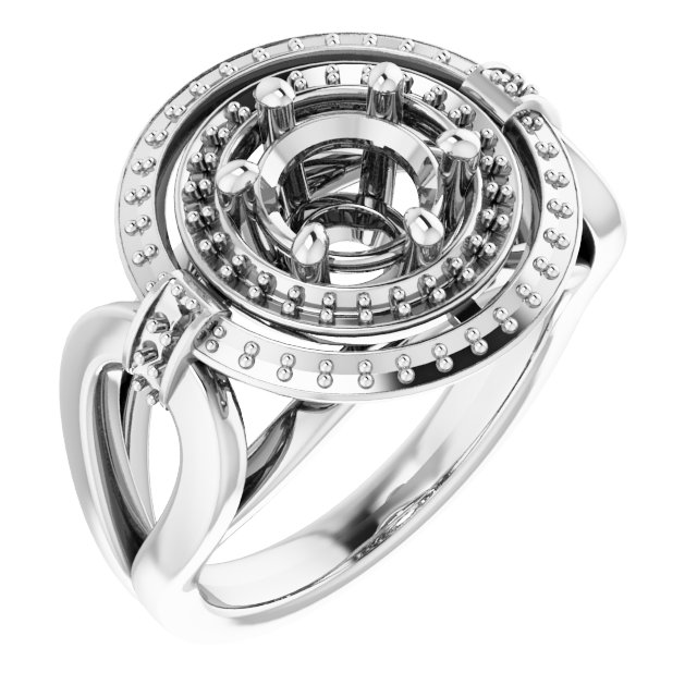 Double Halo-Style Ring