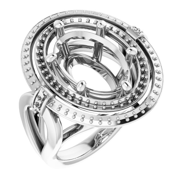 Double Halo-Style Ring