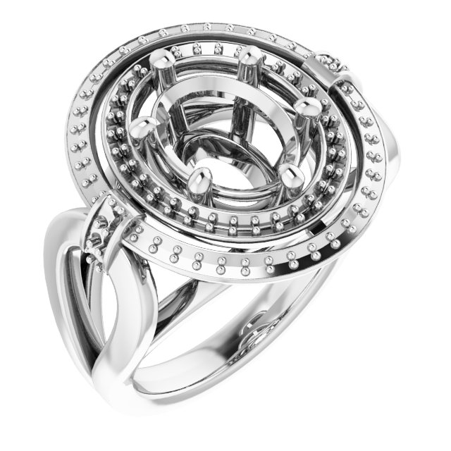 Double Halo-Style Ring