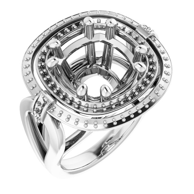 Double Halo-Style Ring