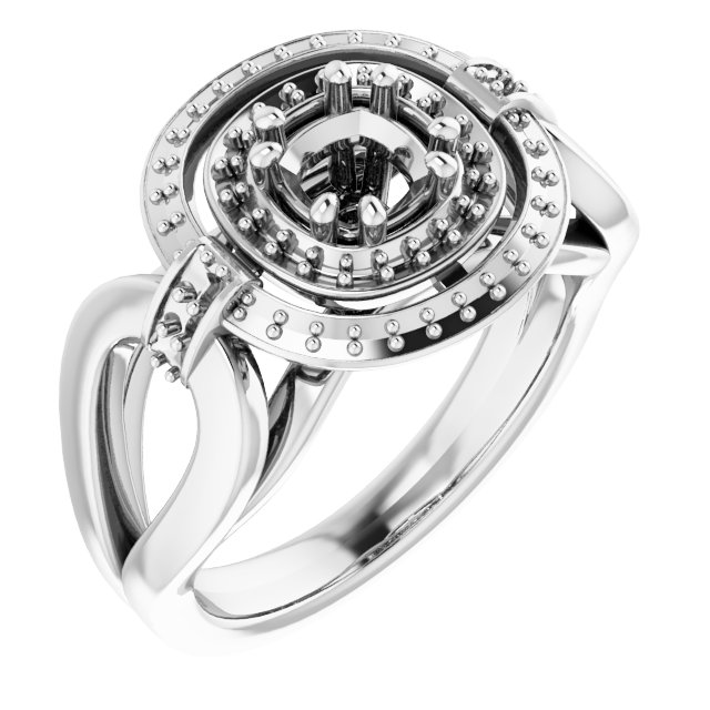 Double Halo-Style Ring