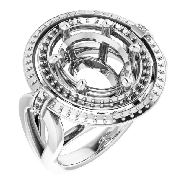 Double Halo-Style Ring