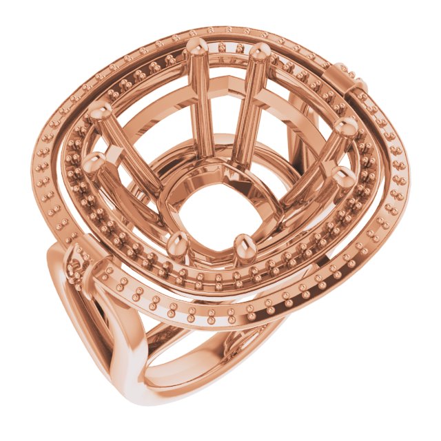 Double Halo-Style Ring