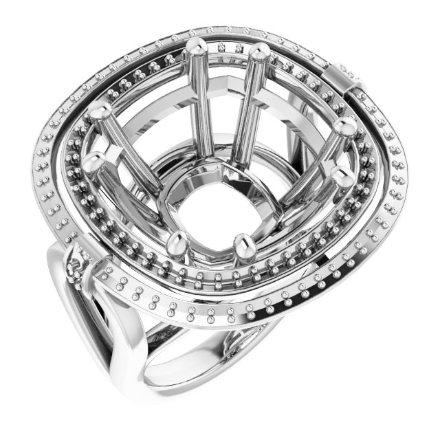 Double Halo-Style Ring