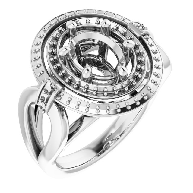 Double Halo-Style Ring