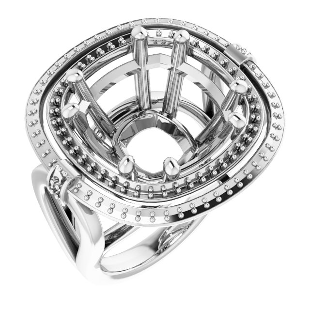 Double Halo-Style Ring