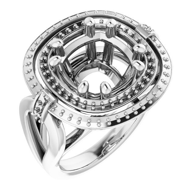 Double Halo-Style Ring