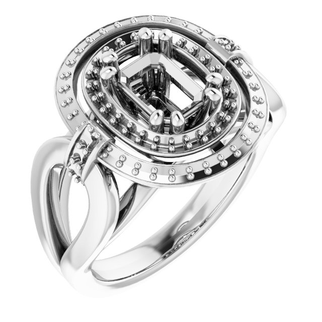 Double Halo-Style Ring