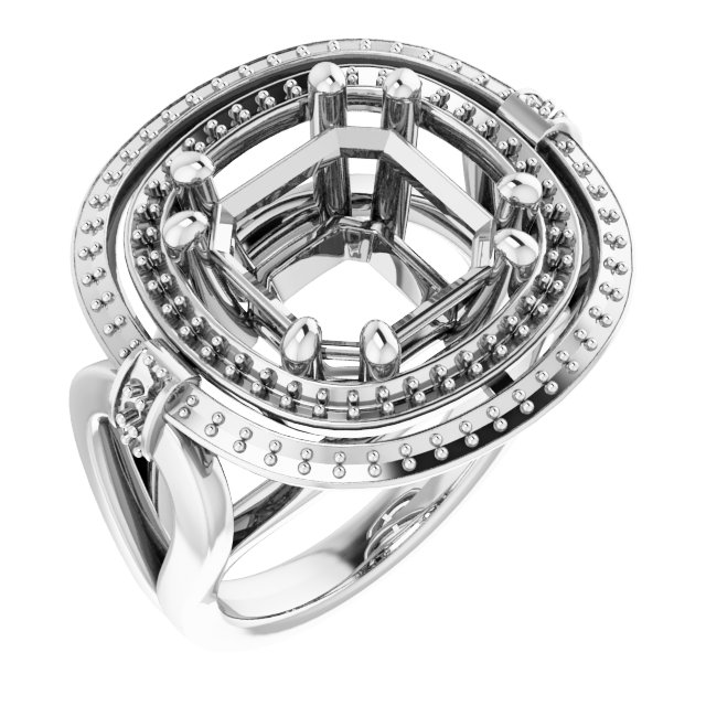 Double Halo-Style Ring