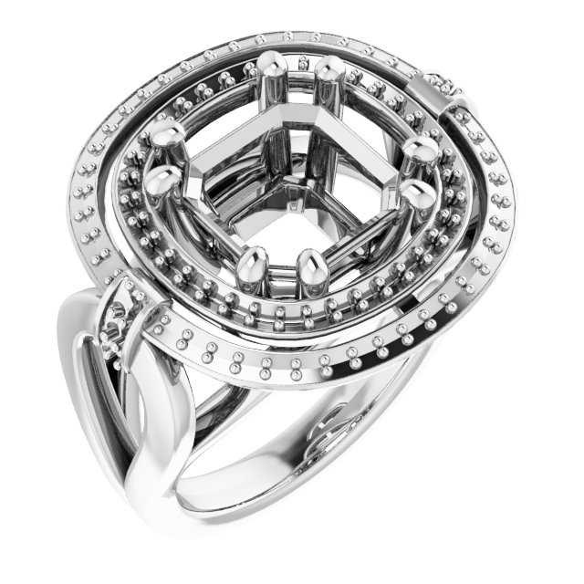 Double Halo-Style Ring