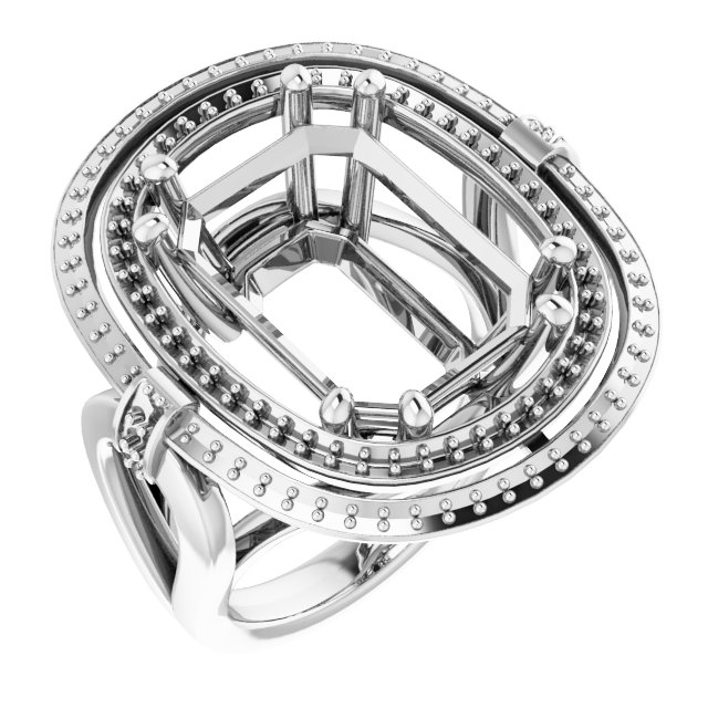 Double Halo-Style Ring